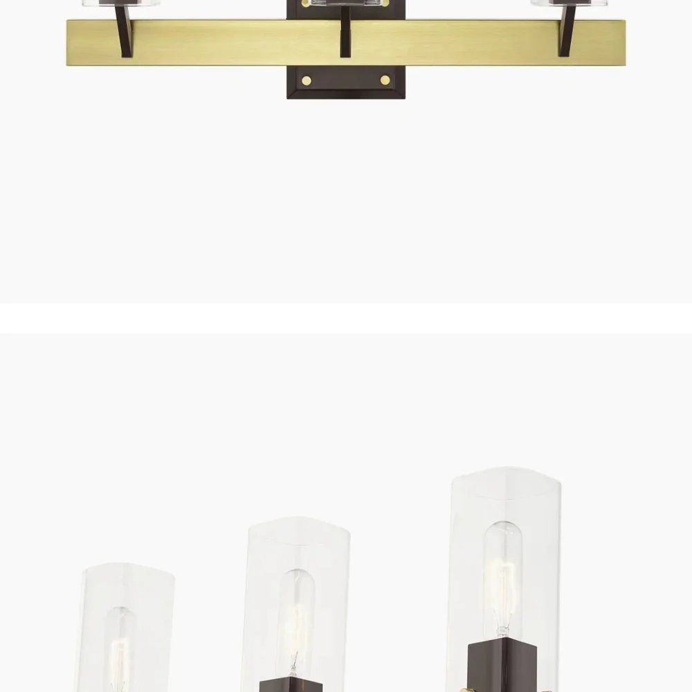 Elegant Gold and Black Vanity Mirror